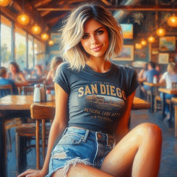 San Diego Restaurant T-Shirt And Denim Art Collection